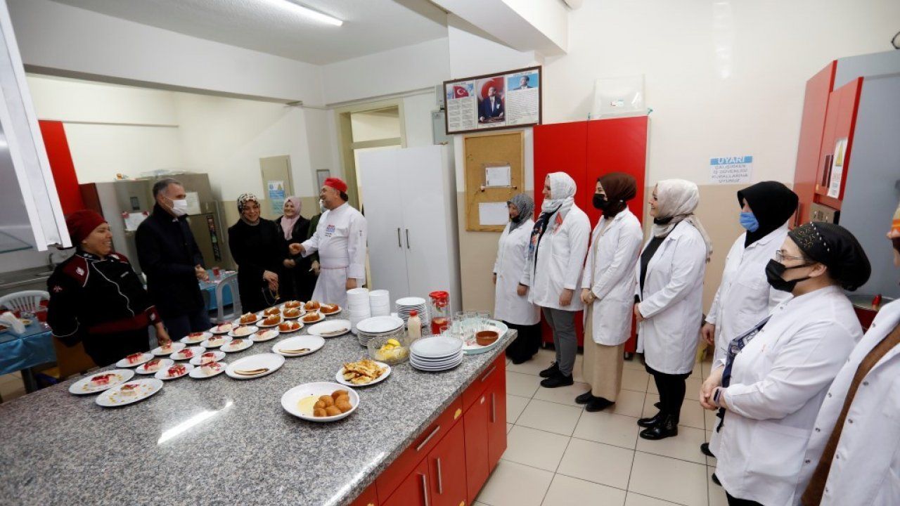 Başkan Taban'dan Aşçılık Kursu'na ziyaret