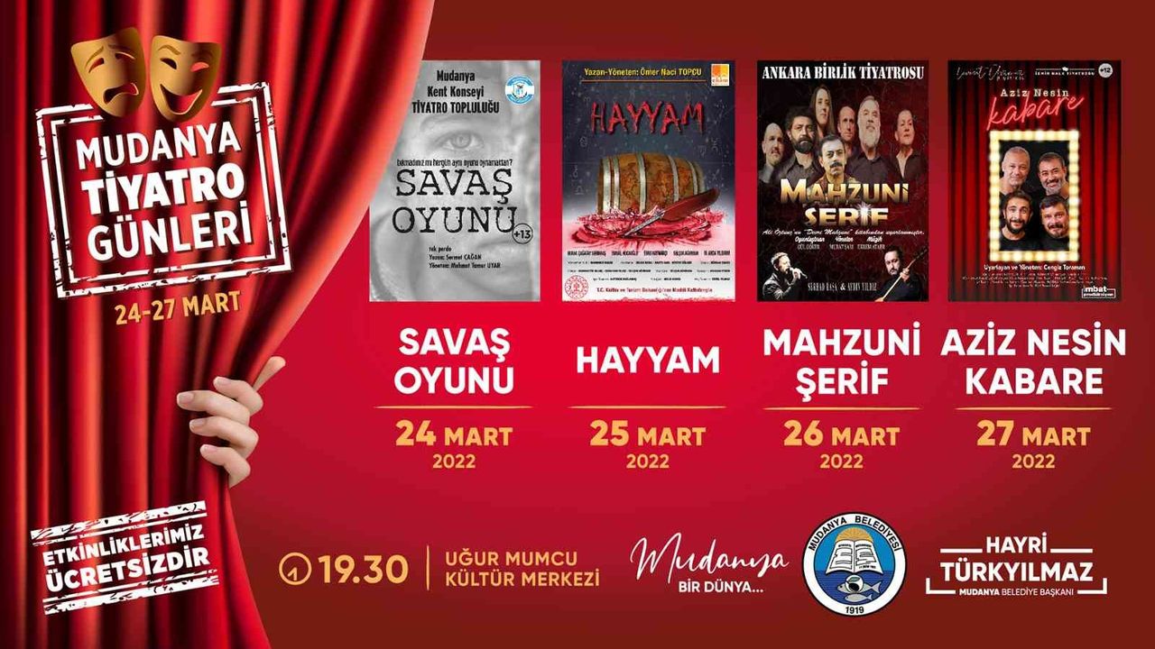 Mudanya Tiyatro Günleri başlıyor