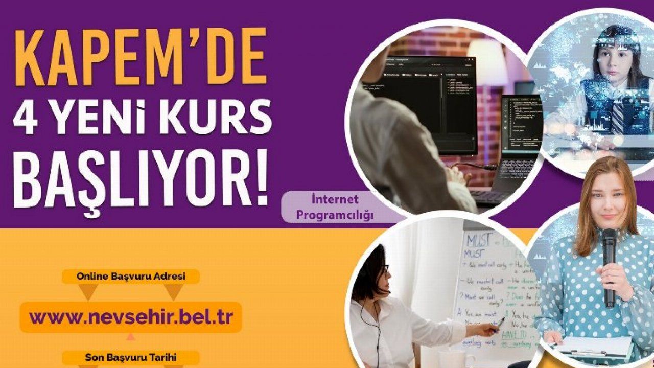 Nevşehir KAPEM'de 4 kurs açılıyor