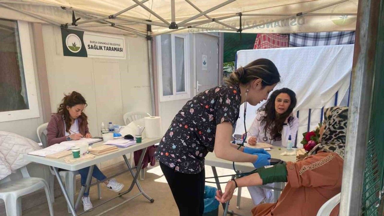 Osmangazi’den deprem bölgesinde sağlık taraması