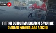 Fırtına dondurma dolabını savurdu! O anlar kameralara yansıdı