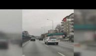 Trafikte makas atan sürücüler kameraya yakalandı