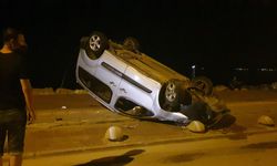 Bursa’da hafif ticari araç takla attı: 2 yaralı