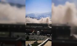 Kestel’de fabrikadaki baca yangını korkuttu