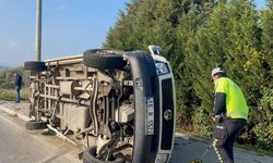 Bursa’da 7 kişinin yaralandığı minibüs kazası güvenlik kamerasında