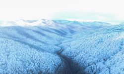 Muhteşem Kar manzarası drone ile havadan görüntülendi
