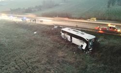 Bursa'da yolcu otobüsü kazası! 12 yaralı...