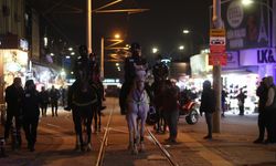 Bursa'da atlı polisler yılbaşı gecesinde ön plana çıktı