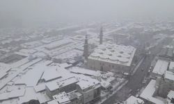 Bursa'da kar yağışı havadan görüntülendi