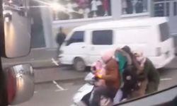 Bursa’da tehlikeli sürüş! Bir motosiklete 5 kişi bindiler
