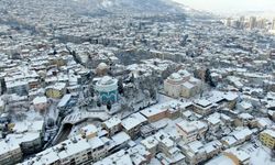 Bursa’nın muhteşem kar manzaraları böyle görüntülendi