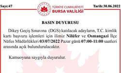 Bursa Valiliği, Dikey Geciş Sınavına girecek adayları uyardı!