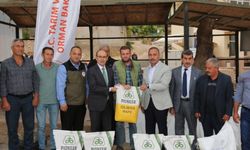 Bursa Karacabey'de üreticilere kanola tohumu dağıtıldı