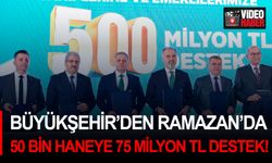 Büyükşehir’den Ramazan’da 50 bin haneye 75 milyon TL destek!