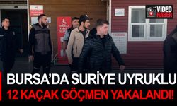 Bursa’da Suriye uyruklu 12 kaçak göçmen yakalandı!