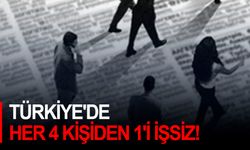 Türkiye'de her 4 kişiden 1'i işsiz!