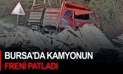 Bursa'da kamyonun freni patladı