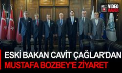 Eski Bakan Cavit Çağlar'dan Mustafa Bozbey'e ziyaret