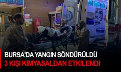 Bursa'da yangın söndürüldü, 3 kişi kimyasaldan etkilendi