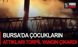 Bursa’da çocukların attıkları torpil yangın çıkardı