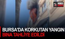 Bursa'da Korkutan Yangın.Bina Tahliye Edildi