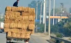 Bursa’da saman yükü kamyonette tehlikeli yolculuk