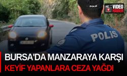 Bursa'da manzaraya karşı keyif yapanlara ceza yağdı