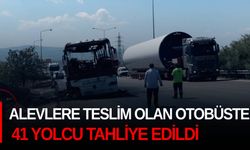 Alevlere teslim olan otobüste 41 yolcu tahliye edildi