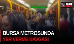 Bursa metrosunda yer verme kavgası