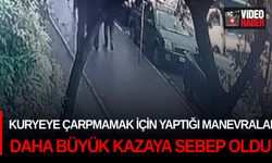 Kuryeye çarpmamak için yaptığı manevralar daha büyük kazaya sebep oldu