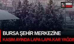 Bursa şehir merkezine Kasım ayında lapa lapa kar yağdı!