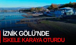 İznik Gölü’nde iskele karaya oturdu