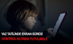Yaz tatilinde ekran süresi kontrol altında tutulmalı!