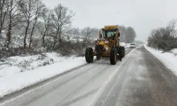 Bursa Gemlik'te karla mücadele sürüyor