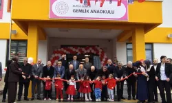 Bursa'da Gemlik ilçesinde anaokulu törenle açıldı