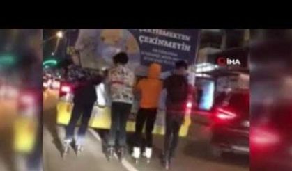 Altıparmak Caddesi'nde tehlikeli yolculuk