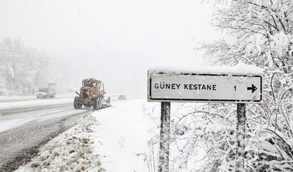 İnegöl'de 36 saatte 5 bin 140 kilometre yol kardan temizlendi!