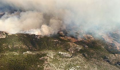 Datça Yangınına 18 helikopter, 7 uçak müdahale ediyor!