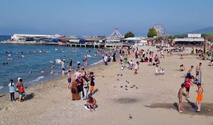 Günübirlikçiler Mudanya’da denize akın etti!