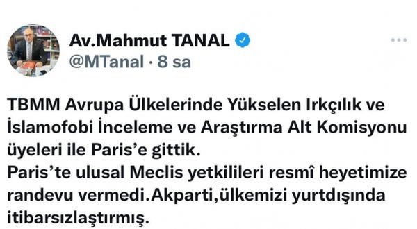 Hakan Çavuşoğlu’ndan CHP’li Tanal’a tepki: "Sayın Tanal, Fransa programımızı bu tür doğru olmayan beyanlarla gölgelemeyelim"