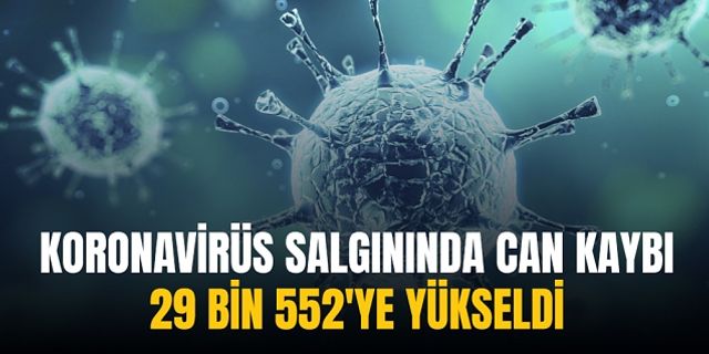Koronavirüs salgınında can kaybı 29 bin 552'ye yükseldi