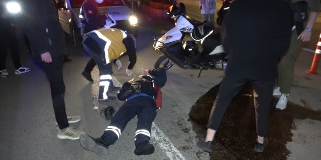 Kazanın böylesi...Kısıtlama saatinde moto kuryeler çarpıştı: 1 kişi yaralandı