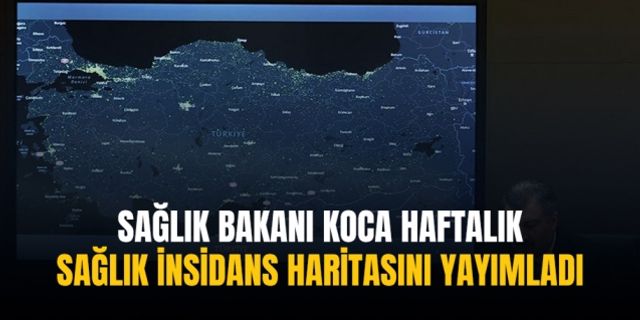 Sağlık Bakanı Koca haftalık vaka sayısını gösteren insidans haritasını yayımladı