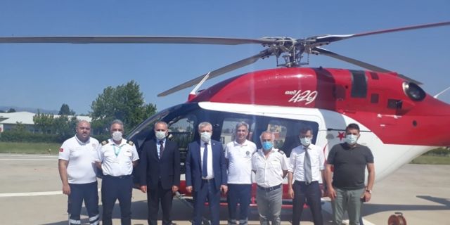 Ambulans helikopter acil hastalara hızır gibi yetişiyor