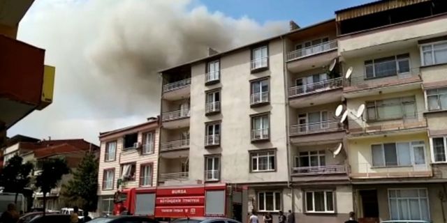 İnegöl'de apartmanda yapılan salça yangın çıkarttı