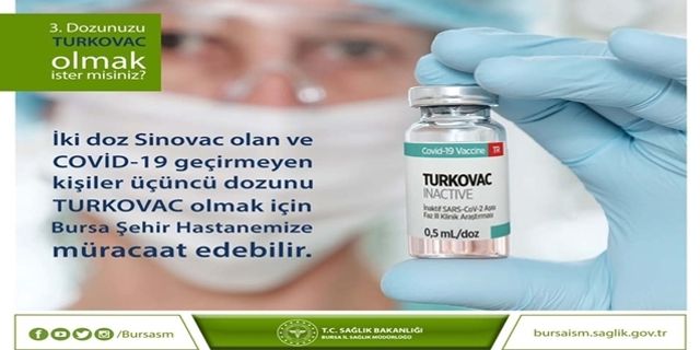 Bursa Şehir Hastanesinde yerli aşı Türkovac başladı