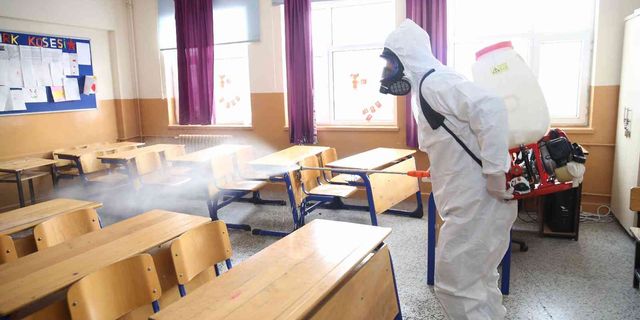 Nilüfer'deki okullarda dezenfeksiyon çalışması