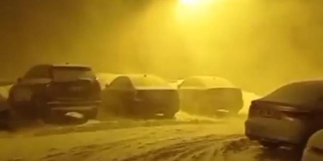 Uludağ’da gece kar fırtınası yaşandı