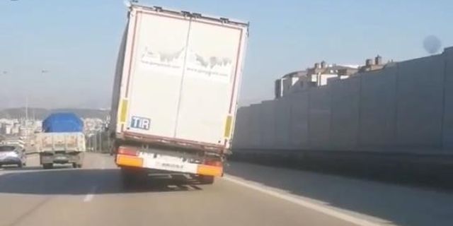 Bursa'da tırın tehlikeli sürüşü şaşkına çevirdi!