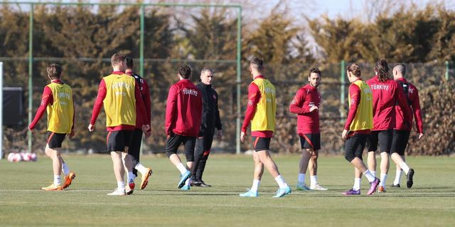 A Milli Takım İtalya maçı hazırlıklarını Konya'da sürdürdü